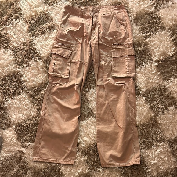 Princess Polly Pants - Princess Polly Tan Wide Leg Cargo Pants